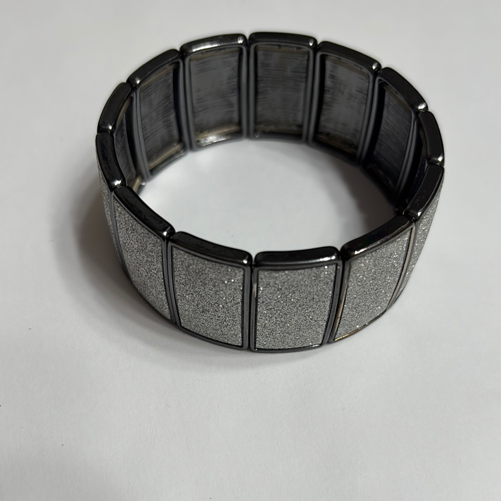Stylish Silver and Black Wearable Bracelet